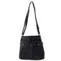Journee Collection Genuine Leather Multi Pocket Shoulder Bag