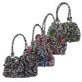 Journee Collection Women's Ruffled Zebra Print Slouchy Satchel