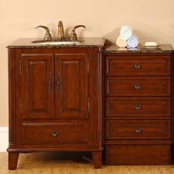 Silkroad Exclusive Granite Top 48.5-inch Single Sink Vanity Cabinet
