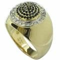 De Buman 10k Gold Men's Sapphire and 1/2ct TDW Diamond Ring (G-H, SI1-SI2)
