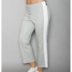 Calvin Klein Performance Women's Heather Grey Cotton Warm-up Capri Pants