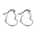 Sunstone Sterling Silver Heart-shaped Hoop Earrings
