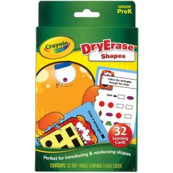 Dry-Erase 32-piece Shapes Learning Flash Cards