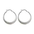 Sunstone Sterling Silver Twist Circle Hoop Earrings