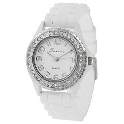 Tressa Women's Rhinestone-accented Silicone Watch