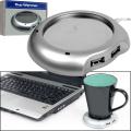 Deluxe USB Beverage Warmer with 4-port Hub
