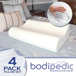 Bodipedic Memory Foam Contour Pillows (Set of 4)