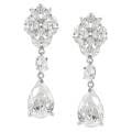 Journee Collection Silvertone Cubic Zirconia Dangle Earrings