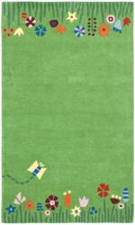 Handmade Children's Summer Grass Green N. Z. Wool Rug (4' x 6')