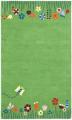 Handmade Children's Summer Grass Green N. Z. Wool Rug (6' x 9')