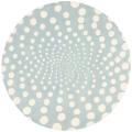 Handmade New Zealand Wool Eternity Blue Rug (6' Round)