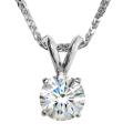14k White Gold 1 1/4ct TDW Certified Clarity-enhanced Diamond Necklace (J, VS2)