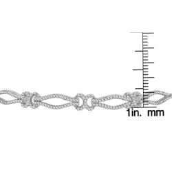 10k White Gold 1 1/10ct TDW Diamond Bracelet (I-J, I2-I3)