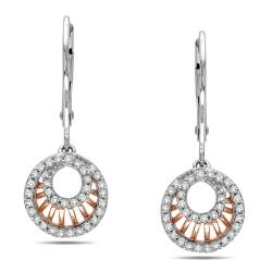 10k Two-Tone Gold 1/4ct TDW Diamond Earrings (G-H, I2-3)