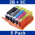 HP Compatible 564XL Black/ Color Ink Cartridge (Pack of 5)