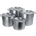 Hoffritz 8-piece Covered Nesting Aluminum Stockpot Set