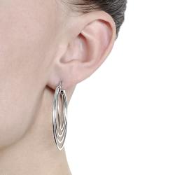 Stainless Steel Multiple Hoop Earrings