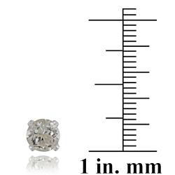 Glitzy Rocks Sterling Silver 2 1/10ct TGW 6mm White Topaz Stud Earrings