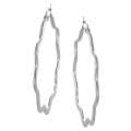 Stainless Steel Flower Hoop Earrings