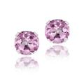 Glitzy Rocks Sterling Silver 1 1/6ct TGW 5mm Pink Topaz Stud Earrings