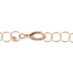 18K Pink Gold 16 1/2 CT TGW Multi-Colored Gemstones Fancy Necklace