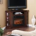 Brannick Espresso Convertible Media Console Fireplace