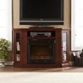 Belvedere Cherry Media Console Fireplace