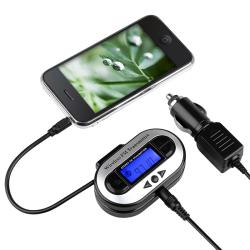 Universal Black All-channel FM transmitter with USB Port