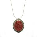 Sterling Silver Coral Grains Necklace
