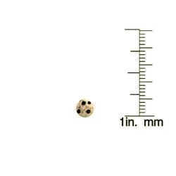Gold over Silver Black and White Soccer Ball Earrings