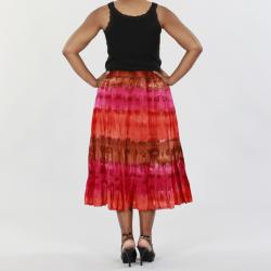 RQT Plus Size Tiered Skirt with Crochet Hem