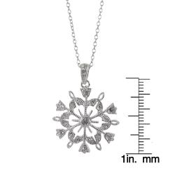 Sunstone Sterling Silver Crystal Snowflake Necklace