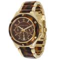 Michael Kors Women's Chronograph Tortoise Brown Dial Watch