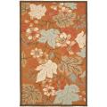 Handmade Blossom Rust Wool Rug (4' x 6')