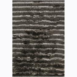 Hand-woven Mandara Shag Rug (5' x 7'6)