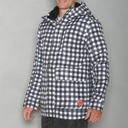 Pipeline Men's Park Check White Snowboard Jacket