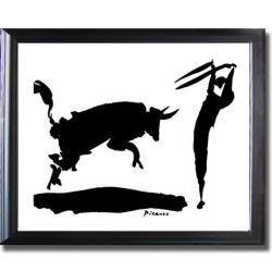 Pablo Picasso 'Bullfight III' Framed Canvas Art