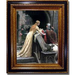 Edmund Leighton 'Godspeed' Framed Canvas Art