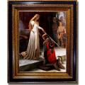 Edmund Leighton 'The Accolade' Framed Canvas Art