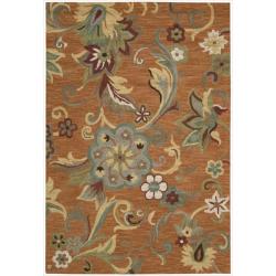Nourison Green Marbella Hand Tufted Rug (5'0 x 7'6)