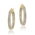 DB Designs 18k Gold over Silver 1/5ct TDW Diamond Round Hoop Earrings (I-J, I2-I3)