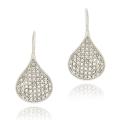 Sterling Silver White Diamond Accent Teardrop Earrings
