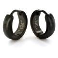 West Coast Jewelry Blackplated Stainless Steel Polished Hoop Earrings