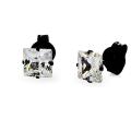 West Coast Jewelry Stainless Steel 4 mm Cubic Zirconia Stud Earrings