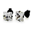 West Coast Jewelry Stainless Steel 6 mm Cubic Zirconia Stud Earrings