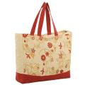 Amorous Floral Print Cotton Tote