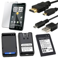 Battery/ Charger/ Screen Protector/ HDMI/ USB Cable for HTC EVO 4G
