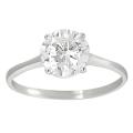 Tressa Silvertone Round-cut Cubic Zirconia Ring