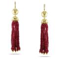 14k Yellow Gold 96ct TGW Ruby 4/5ct TDW Diamond Drop Earrings (G-H, SI1-SI2)