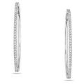 14k White Gold 1/2ct TDW Diamond Hoop Earrings (G-H, SI1-SI2)
